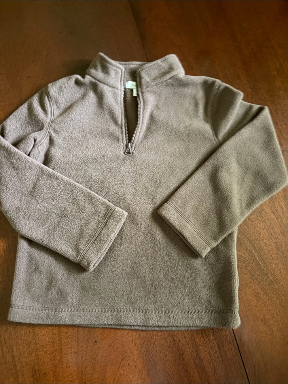 3 Garnet Hill Brown Fleece Pullover 1/4 Zip